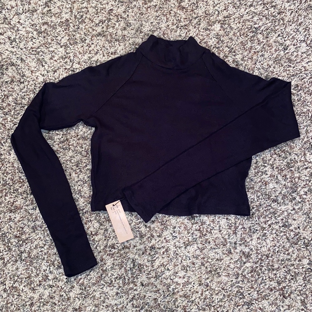 Only Hearts Black Cropped Turtleneck